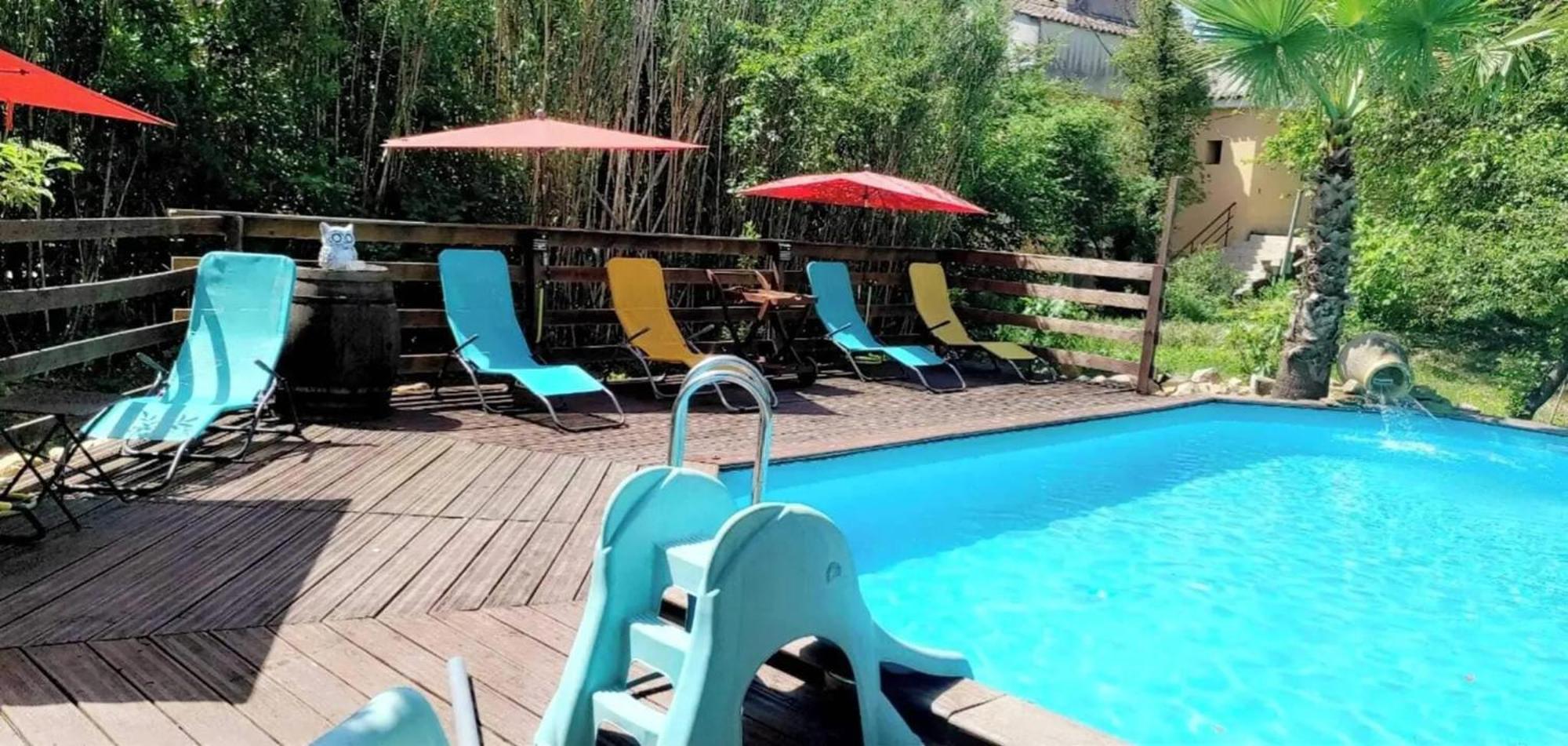 Studio Charmant Dans Un Ancien Moulin Pres D'Orange 30 M² Piscine Eksteriør bilde